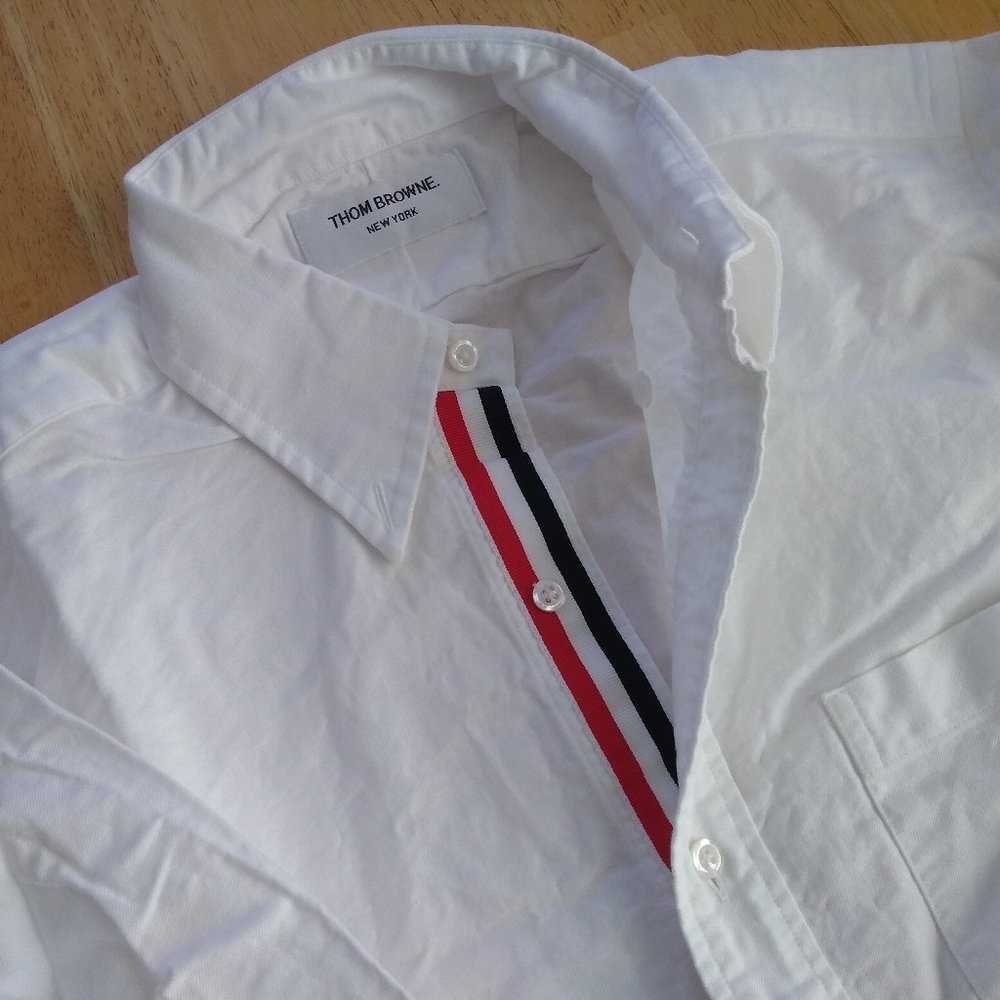 New Thom Browne White Oxford Cloth Button Down Size TB1